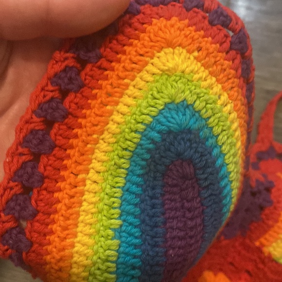 Rainbow crochet top - Picture 2 of 3